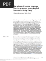 Narratives of second language identity amongst young English learners in Hong Kong