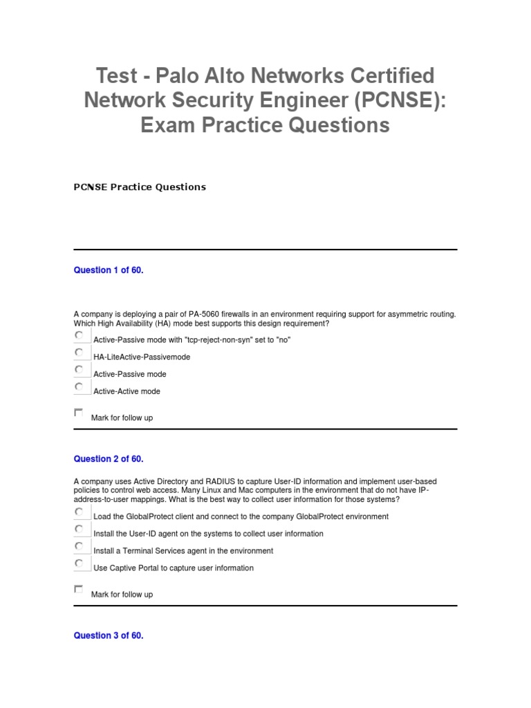PCNSE Pruefungssimulationen