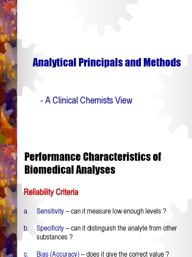 Bio Medical Principles of Analysis | PDF | Sensitivity And Specificity ...