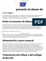 ¿Se Puede Prevenir El Cáncer de Esófago