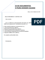 Cargo de Dossier de Calidad