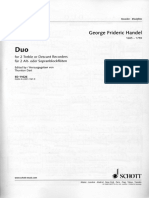 Haendel Duo Recorder Flauto Dolce PDF