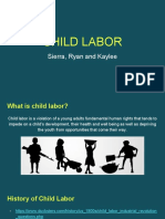 Child Labor: Sierra, Ryan and Kaylee