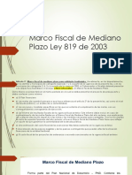 Marco Fiscal de Mediano Plazo 