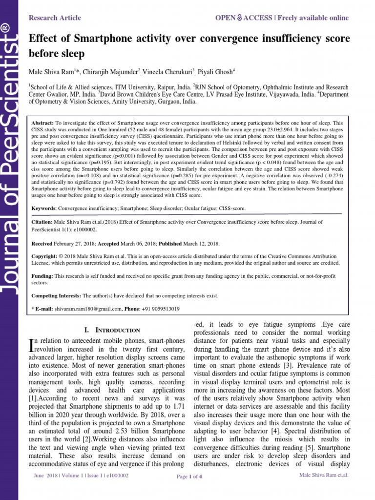 Effect of Smartphone Activity On Sleep | PDF | Smartphone | Insomnia