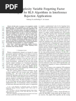 Low-Complexity Variable Forgetting Factor Techniques For RLS Algorithms in Interference Rejection Applications