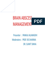 Brain Abscess Management: Presenter: Pankaj Ailawadhi Moderators: PROF. BS SHARMA Dr. Sumit Sinha