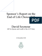David Seymour's Report On The End of Life Choice Bill
