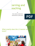 L2 Learning and Teaching: by FERA ARIANA (A2B018010) BUDIYANSYAH (A2B018005)