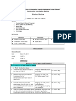 Management of Immigrant Project Phase 2 Meeting Minutes