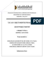 CSC 1103 Object-Oriented Programming Group Project Report