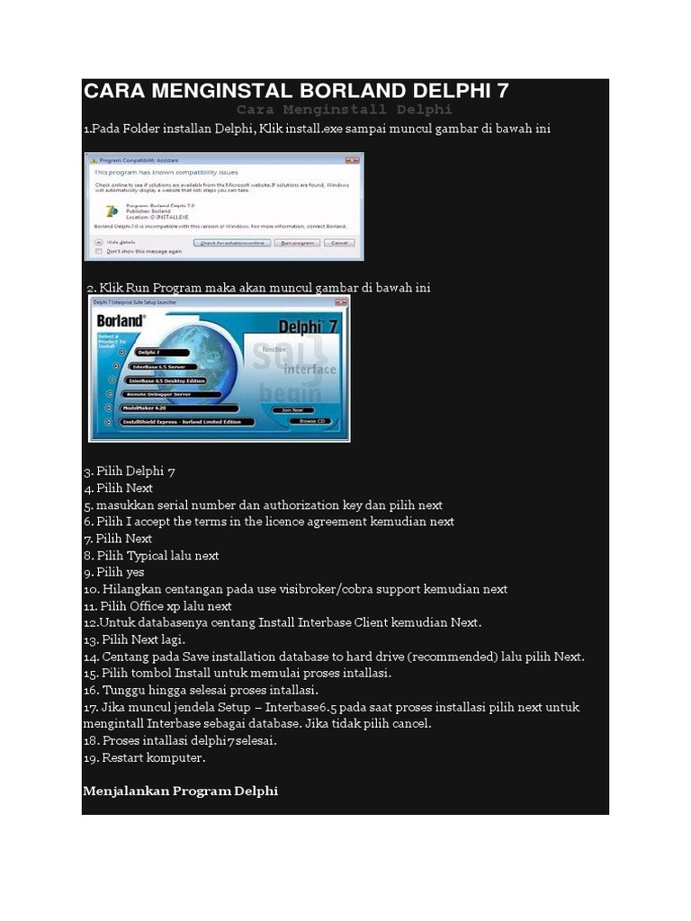 Panduan Instalasi Delphi 7 di Windows | PDF | Komputer | Teknologi ...