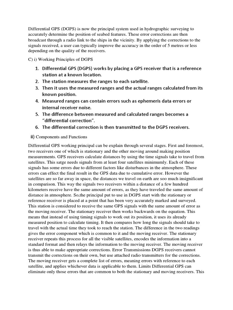 Differential GPS PDF Global Positioning System Scientific Observation