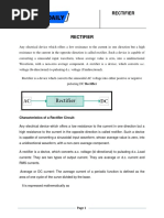 Rectifier: Characteristics of A Rectifier Circuit