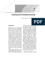 Institutional Entrepreneurship PDF