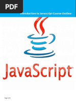 Introduction To Javascript Course Outline: Page 1 of 3