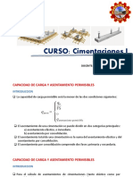 Cálculo capacidad carga y asentamiento cimentaciones