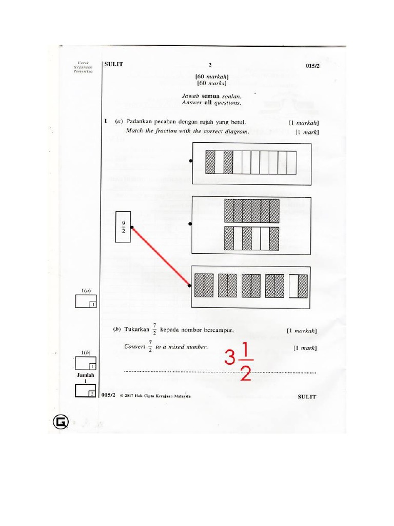 Cadangan Skema Jawapan Matematik Upsr 2017 Kertas 2 Pdf