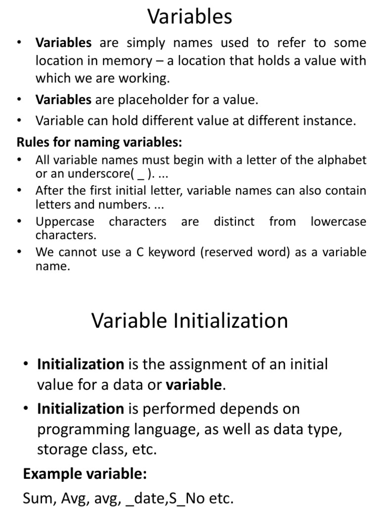 C3 - Variables | PDF