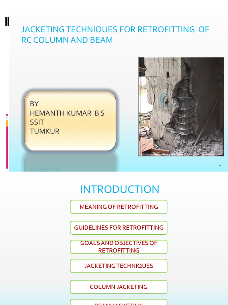 Jacketing Techniques for RC Beams and Columns | PDF | Reinforced ...
