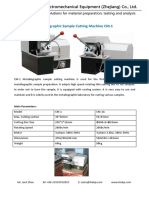 Metallographic Sample Cutting Machine CM-1: Main Parameters