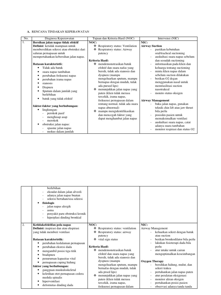 Rencana Tindakan Keperawatan Pdf