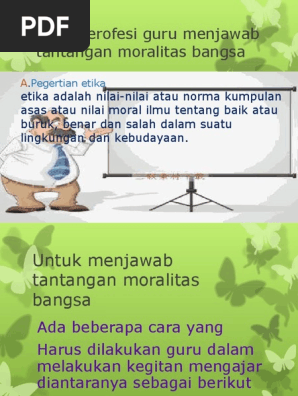 Etika Perofesi Guru Menjawab Tantangan Moralitas Bangsa