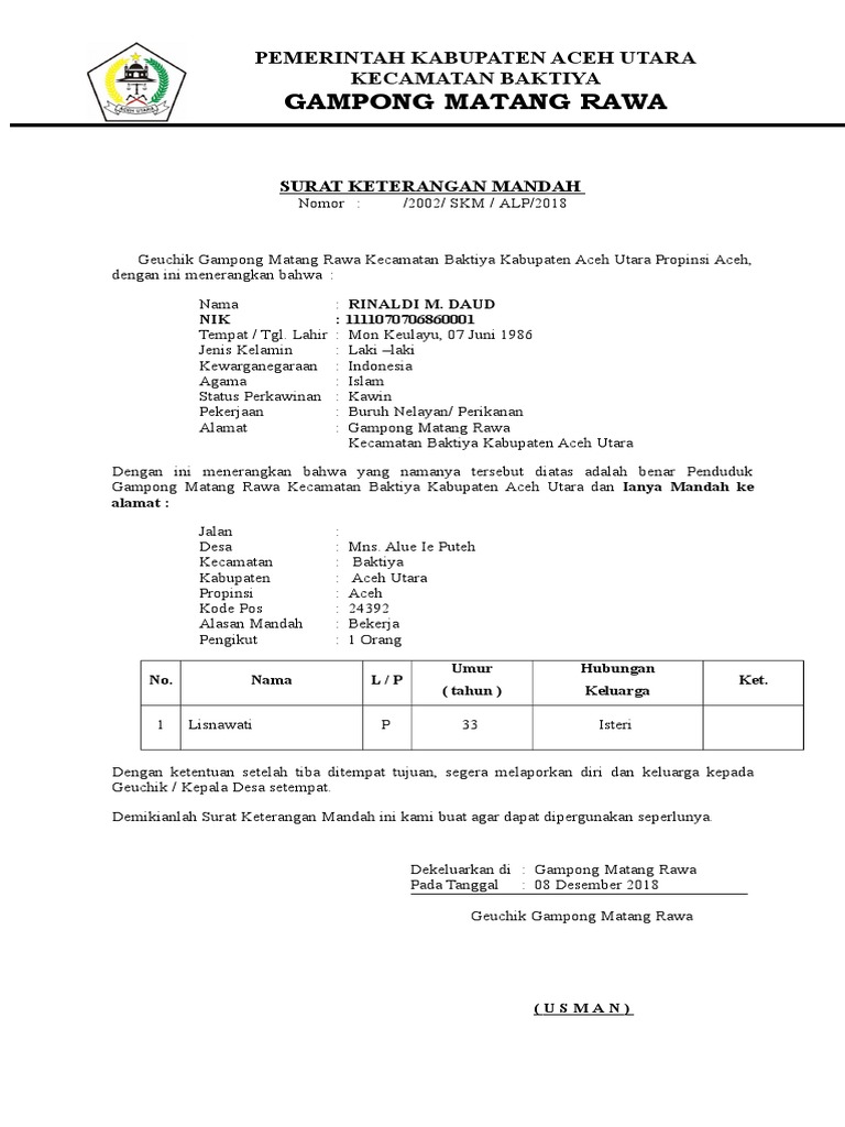 Download 69+ Contoh Surat Mandah Adalah Terbaik Dan Terbaru