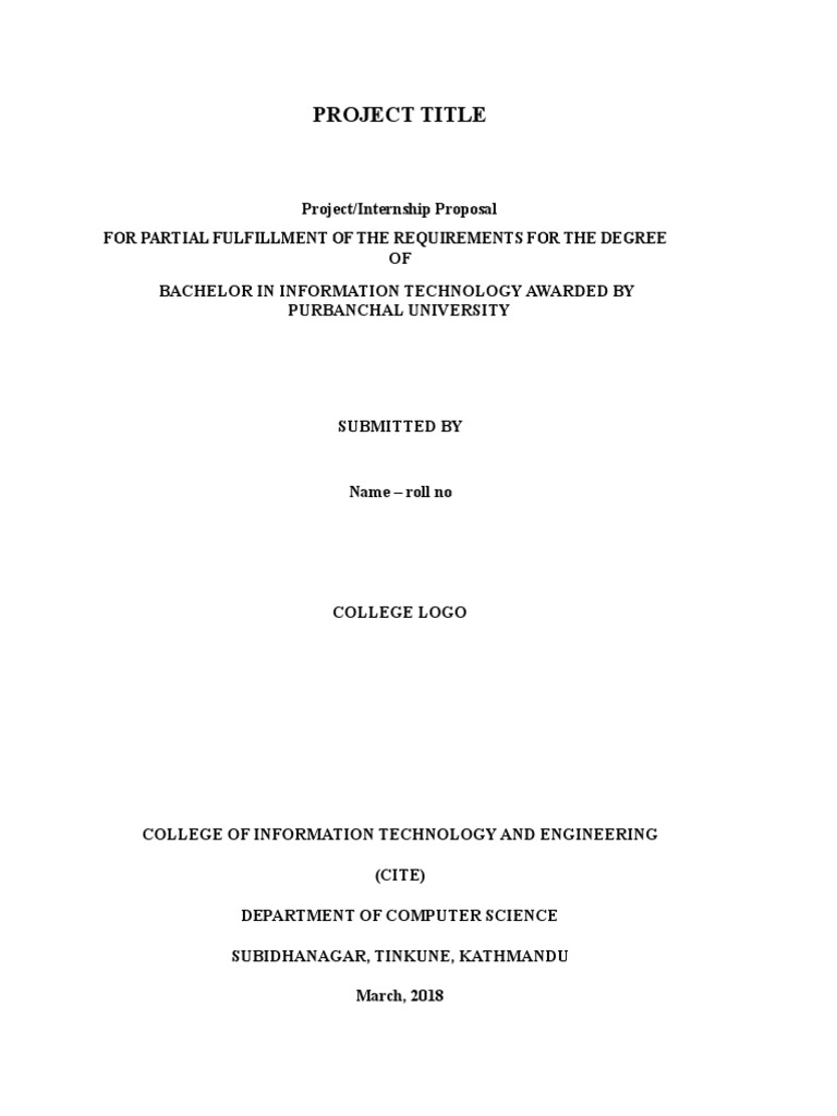 Project Proposal Guidelines for IT Students | PDF | Software Testing ...