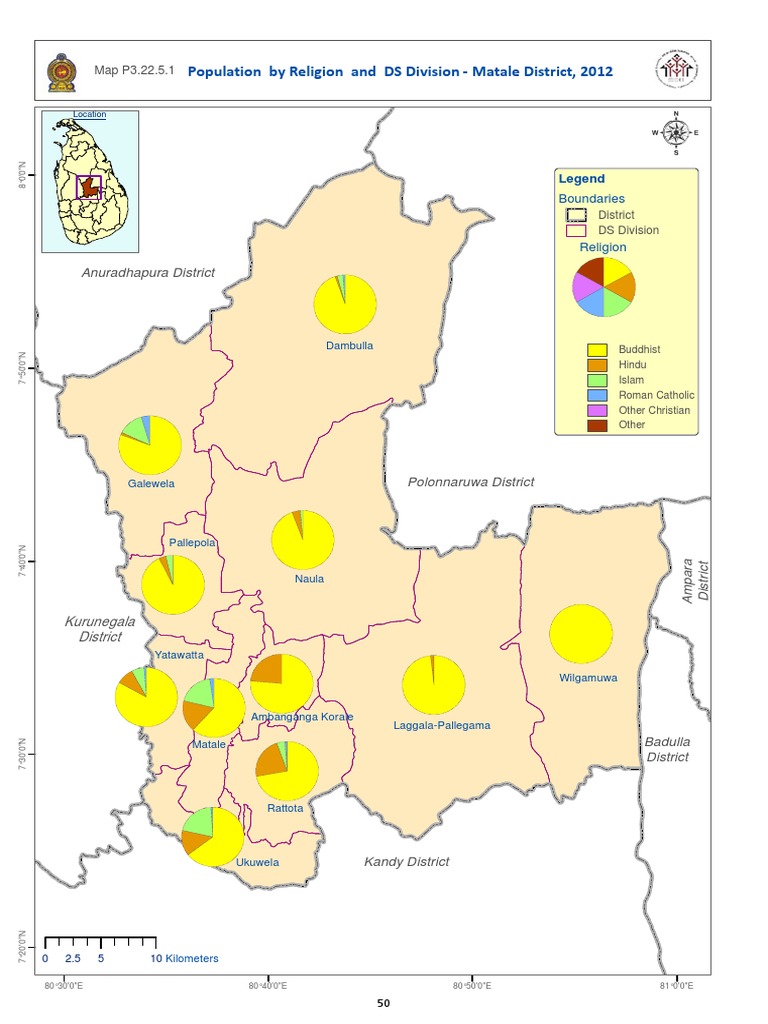 Matale District Population by Religion | PDF