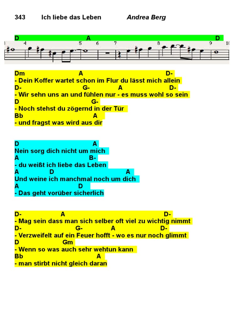 du weisst ich liebe das leben