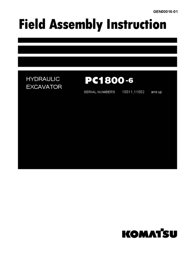 Less and More 英語版 GEN00016-01 PC1800-6 Komatsu Service Manual | PDF | Jet Aircraft