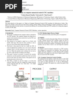 Study On Computer Numerical Control (CNC) Machines