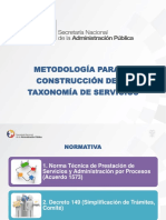 Anexo 12 Presentacion de La Metodologia para La Construccion de La Taxonomia de Servicios Institucionales