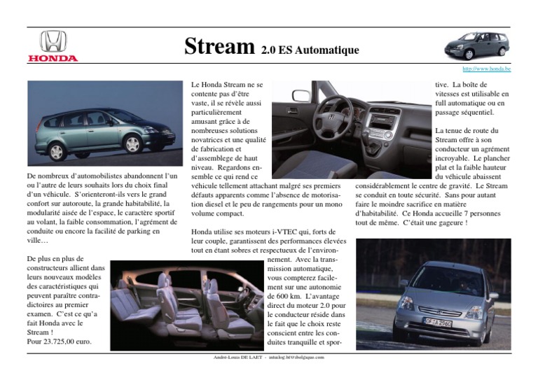 Honda Stream 0109 | PDF | Honda | Véhicules