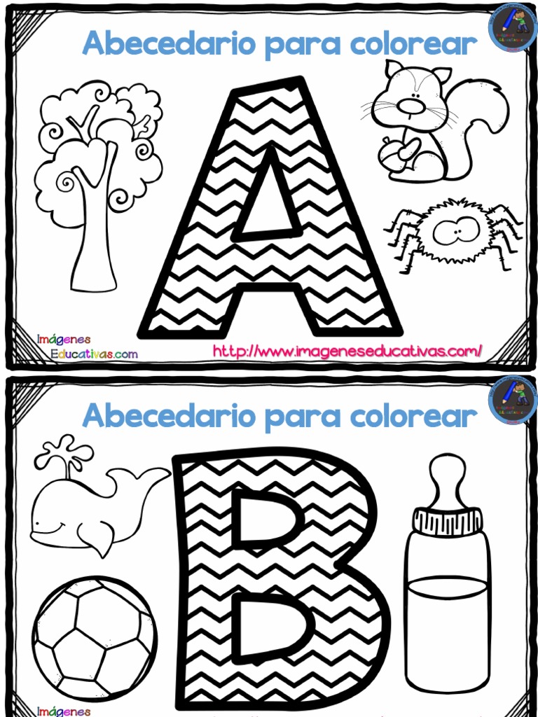 Abecedario para Colorear e Imprimir | PDF | Hogar, jardinería y bricolaje