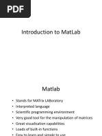 Introduction To Matlab