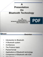 A Presentation On Bluetooth Technology: by Deepak Rathore Intramantra Global Solution PVT LTD, Indore