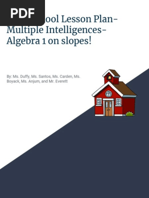 slope lesson plan- multiple intelligences