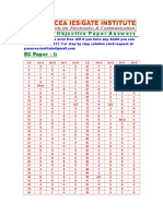 Ec Paper - I:: Ies 2010 Objective Paperanswers