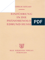 Wilhelm Szilasi-Einführung in Die Phänomenologie Edmund Husserls-Max Niemeyer (1959) PDF