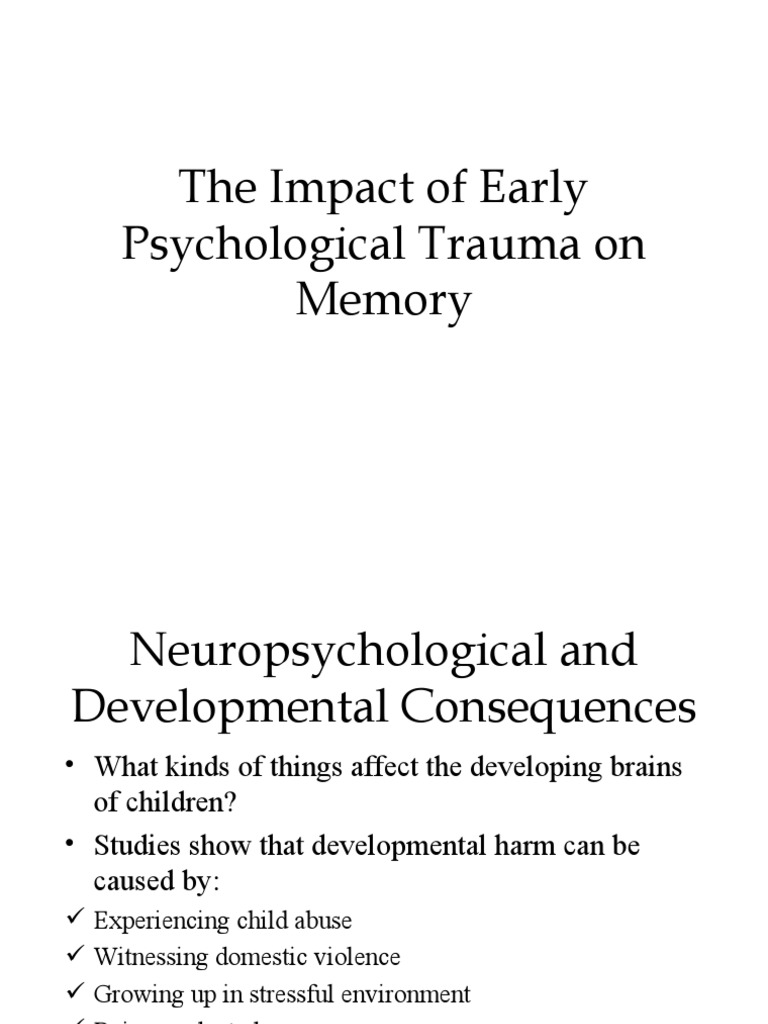 Effects of Childhood Trauma on Memory | PDF | Amygdala | Stress (Biology)