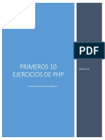 10 Ejercicios de PHP