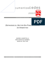 Historia Del Sector Sin Fines de Lucro en Argentina PDF