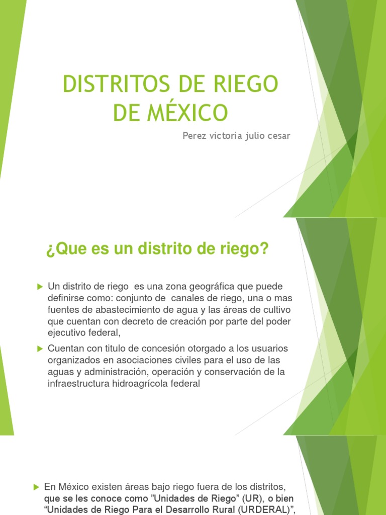 Distritos de Riego en México: Definición y Función | PDF | Riego | México