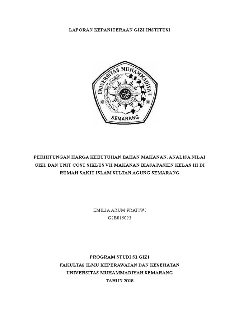 Analisis Food Cost Gizi Pasien Kelas III | PDF