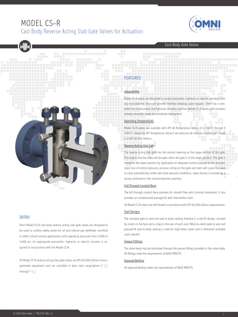 Valvula Compuerta CS R | PDF | Valve | Actuator