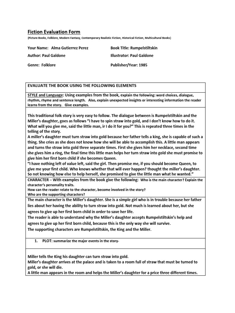 Rumpelstiltskin 1 PDF Psychological Concepts