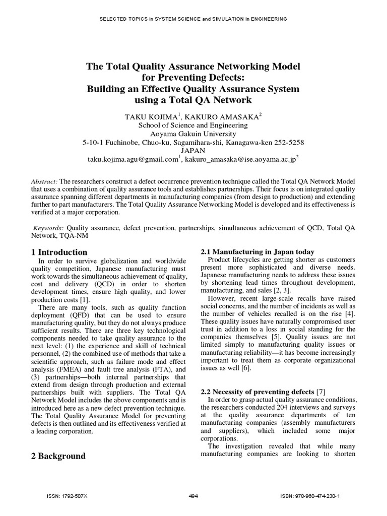 QA Network 01 | PDF | Quality Assurance | Business