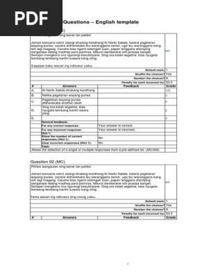 Bahasa Jawa Kelas 7 Uas Genap 1718 Pdf